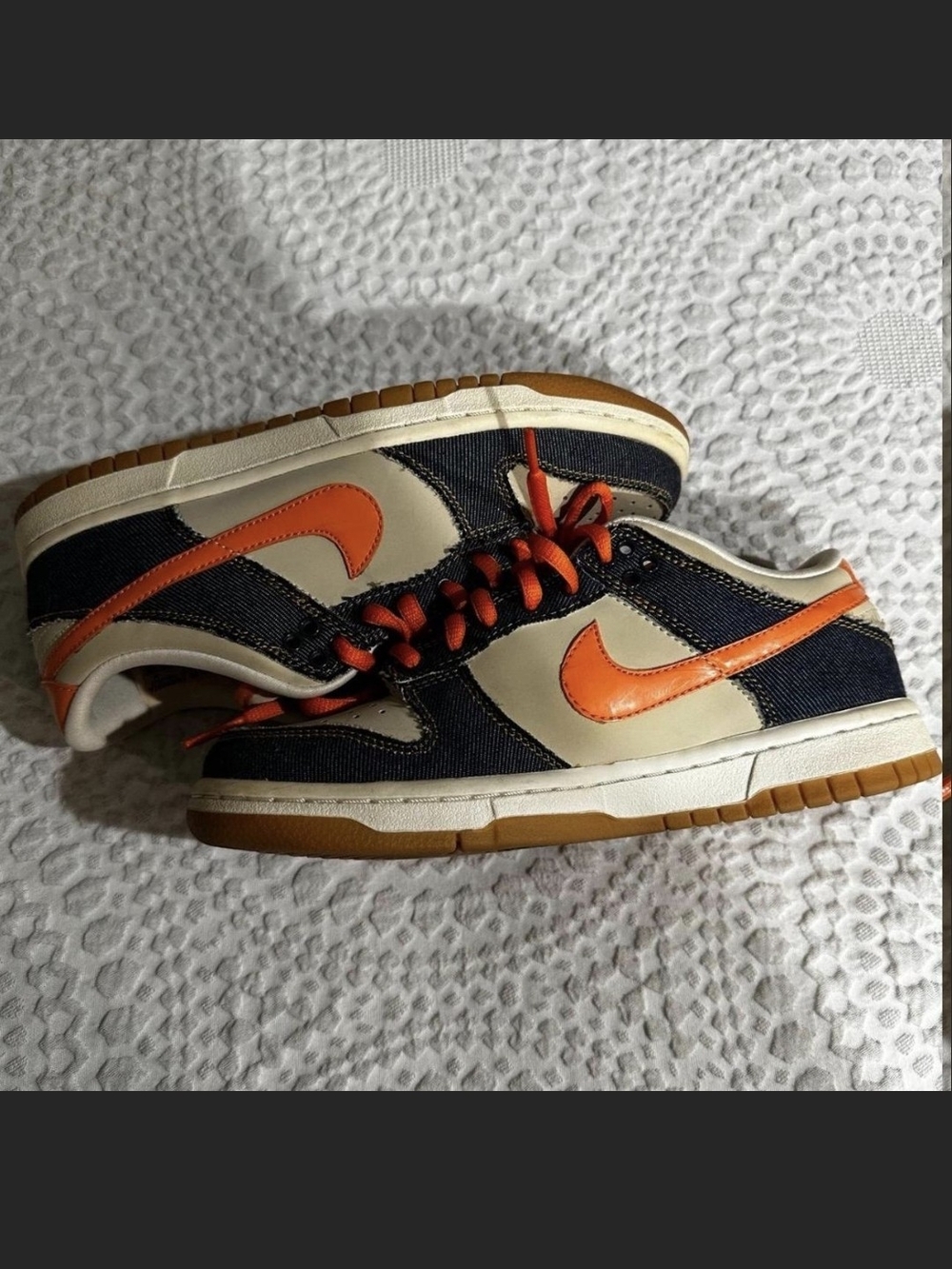 Nike Dunk Low GS Denim Orange Tan 5.5Y